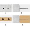 4 Pcs 4Inch Floating Shelf Bracket Heavy Duty Hidden Shelf