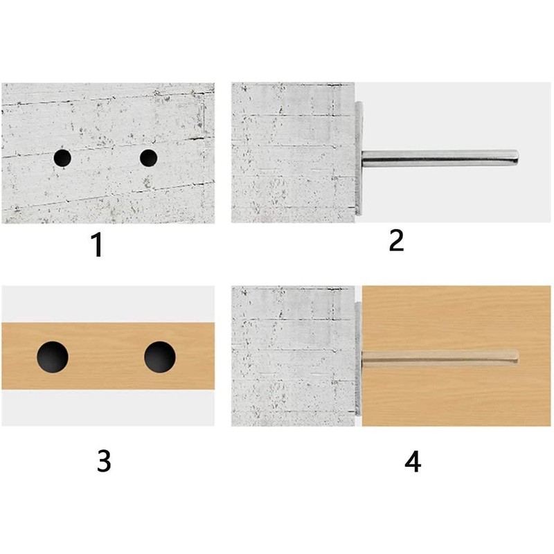 4 Pcs 4Inch Floating Shelf Bracket Heavy Duty Hidden Shelf