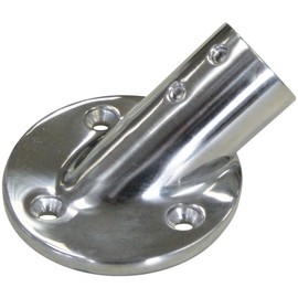 Railing Foot 30° Angle for Round Tube Diameter 25 mm Stainless Steel V4A 1 Piece A4 AISI 316 Boat Railing AISI316 Bimini