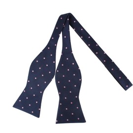Pajarita de lunares de AUSCUFFLINKS para hombre | Pajarita de lunares para novios, Puntos rosados, Self Corbata