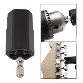 Pwshymi Guitar String Winder, Professional String Winder Tool Drill Bit Tuning Peg Winder for Acoustic Electric Guitar Bass Black,Guitar String Winder