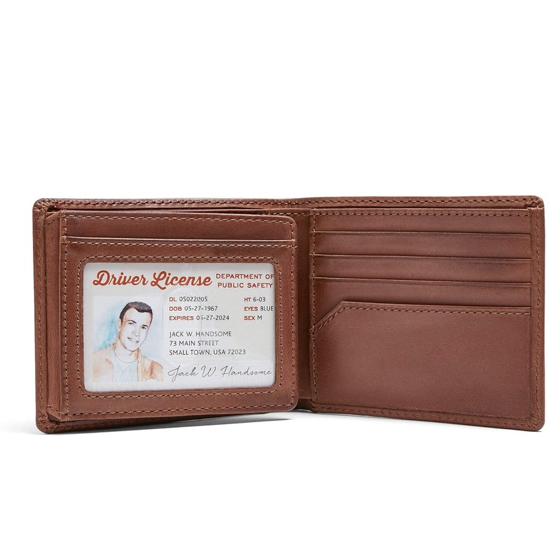 House of Jack Co. Baseball Wallet for Men, Leather Bifold