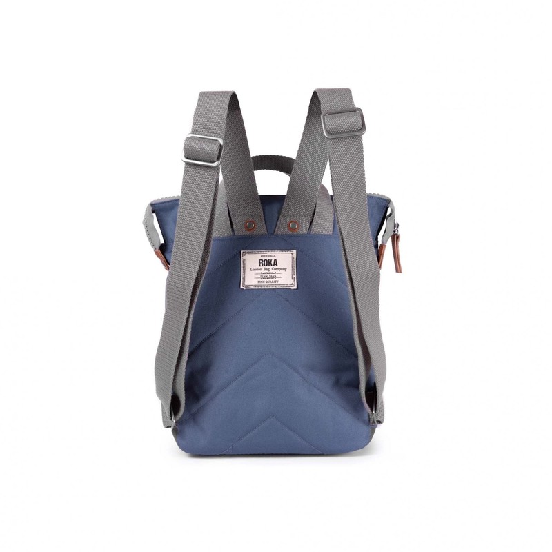 Roka London Bantry B Small Sustainable Nylon Backpack Airforce