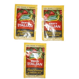 Good Season Three Packs Of .6 Oz Zesty Italian Salad Dressing & Recipe Mix