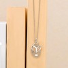 Jewelili Sterling Silver Parent with Two Children Family Heart Pendant
