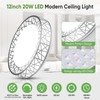 Lightania 12 Inch Flush Mount Ceiling Light, Modern Brushed Nickel