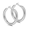 Sterling Silver Hoop Earrings for Women Thick Large Silver Earings
