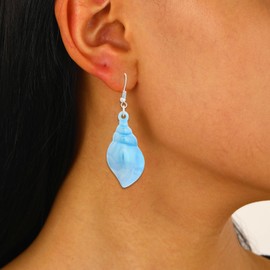 Seashell Earrings for Women Trendy 2025 Resin Shell Earrings Blue Ocean Beachy Jewelry Summer Dress for Women Beach Vacation Essentials Outfits