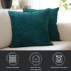 Encasa Homes Chenille Cushion Covers, Set of 2, Azure Blue,