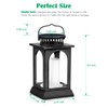 TomCare Solar Lights Flickering Flame Metal Solar Lantern Outdoor Hanging