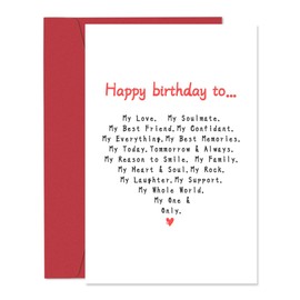 FACAICAI Funny Birthday Card & Gifts for Men Husband Boyfriend Him, Happy Bday Card (Birthday Red)