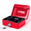 Jssmst Hand Safe, Key Lockable Cash Box, Coin Bank, Metal,