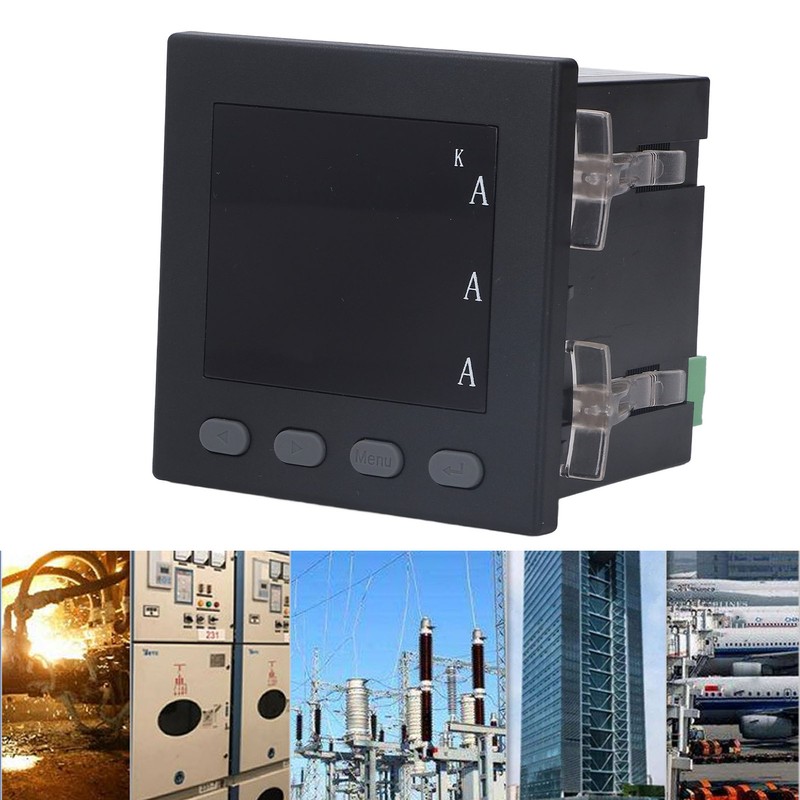 3 Phase Current Meter LED Digital Display Ammeter Programmable Intelligent