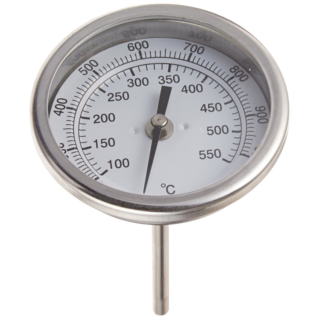 PIC Gauge B3B4-TT 3” Dial Size, 200/1000°F and 93/538°C, 4" Stem Length, Back Angle Connection, Stainless Steel Case, 316 Stainless Steel Stem Bimetal Thermometer