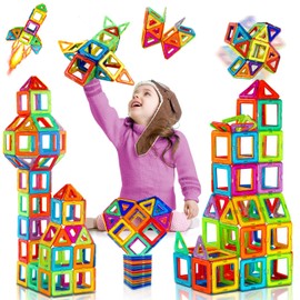Magnetic Building Blocks 38 Pieces Magnetic Toy Magnets Children Magnetic Toy from 3 4 5 6 7 8 Years Boys Girls Children's Toy Magnetic Building Blocks Magnetic Game Christmas Birthday Gift