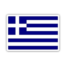 Squiddy Greece Flag Greek Country Pride - Vinyl Sticker Decal for Phone, Laptop, Water Bottle (3" Wide)