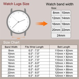 sourcing map Black Genuine Leather Band 12mm Width, Flat Thin Elegant Leather Watch Strap Black Buckle for Men and Women