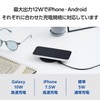 Elecom W-QA26BK Wireless Charger, Qi Certified, 12 W, EPP Standard,