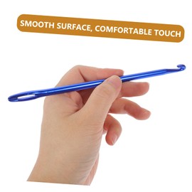 Operitacx 2sets Knooking Hooks Soft Crochet Hooks Large Hole Needles for Weaving Knitting (2.75mm 4.0mm 6.0mm) 6pcs*2