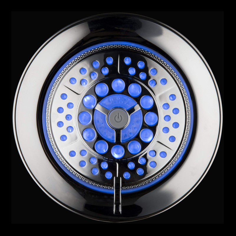 Hotel Spa 6-setting 5" Rechargable LED Shower Head with Light