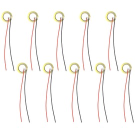 20PCS 20mm Piezo Disc Transducer Contact Microphone Trigger Sound Sensor with 3.94 Inches Wires for Acoustic Instrument, Mic Drum Trigger Acoustic Pickup CBG Guitar