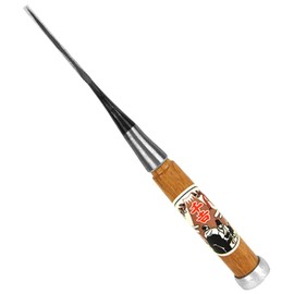 Senkichi Copper Prize Chisel, Push Only, Blade Width 0.1 inch (3 mm), For Woodworking, Steel Included, Red Oak Handle, Depth 0.8 x Height 9.1 x Width 0.8 inches (23 x 2 cm)