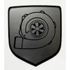 24Designs Replacement for Dodge Caliber Front Emblem Turbo Silver