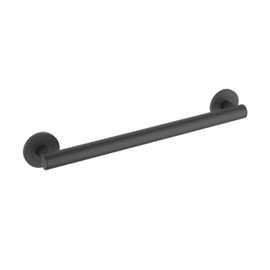 KIBI 18 Inch Stainless Steel Bathroom Safety Grab Bar | Straight Shaped Grab Bar for Bathtubs and Showers, Shower Safety Grab Bars for Seniors, Wall Mounted Anti-Slip Support (Matte Black, KGB1118)