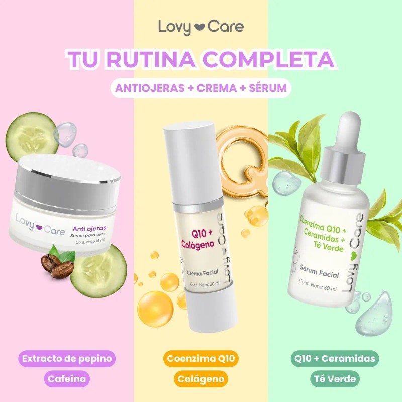 Lovy Care Kit De Cuidado Facial, Sérum + Crema +