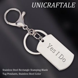 UNICRAFTALE Name Tag, 304 Stainless Steel Charm, Blank Tag, Blank Card, Pendant, Engravable, ID Tag, Plate, Metal Charm, Hanging Ornament, For Cat Dogs, Collars, Necklace Parts, Accessory Parts,