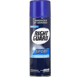 Right Guard Aerosol Sport Powder Dry Antiperspirant, 6 oz ( Pack of 10)