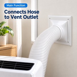 AC Hose Connector for Ventilation Systems – Flat Exhaust Nozzle Adapter for Window AC, Dryer and Duct Connections