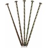12 Inch Galvanized Heavy Duty Spiral Landscape Spikes, Metal Garden