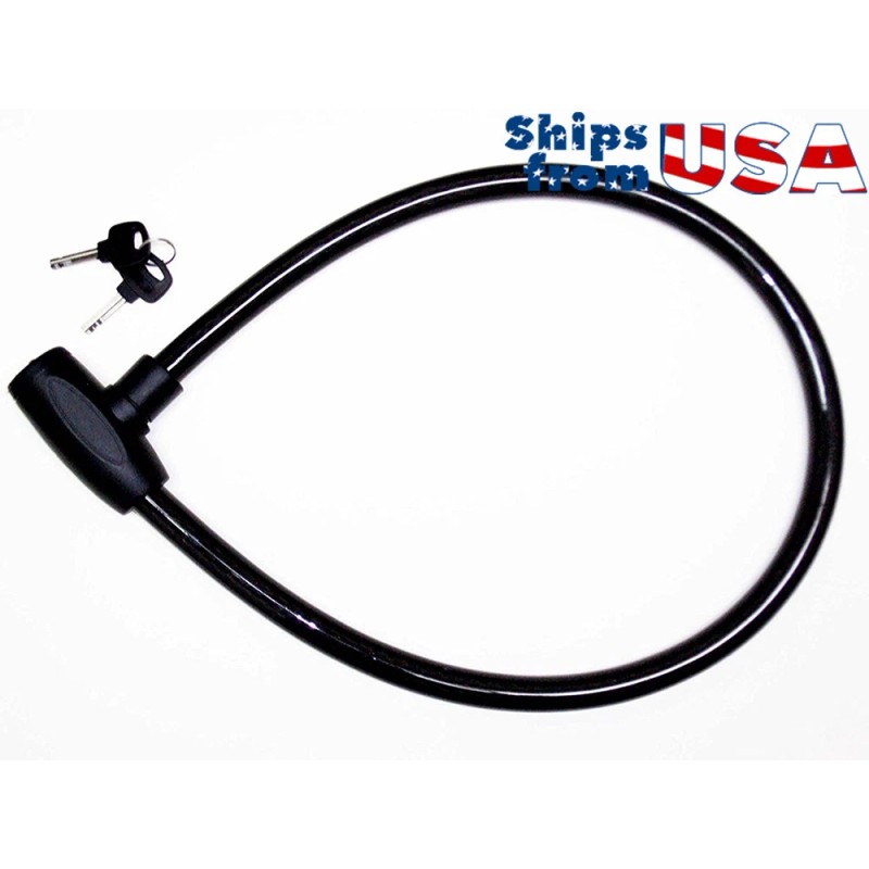 MMG Anti-theft cable lock, 70-inch steel cable (2 keys) safe,