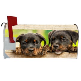 VWAQ Puppy Dog Mailbox Covers Magnetic Cute Animal Decor - MBM43 (20.5" H X 18.25" W)