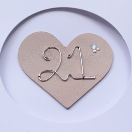 Camellia Bees 21st Wedding Anniversary Card For Her Him, Handmade Anniversary Card for Wife, Husband, Couple((21st)