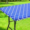 Smiry Rectangle Picnic Table Cover, Waterproof Elastic Fitted Camping Tablecloths