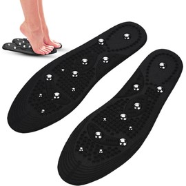 Semme Plantillas de masaje con, almohadillas de confort para de 1 par para hombre/mujer con almohadillas de zapato de masaje con pie de piedra magnética S