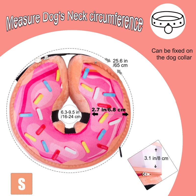 Inflatable Dog Cone Collar with Enhanced Anti-Licking, Soft Neck Donut