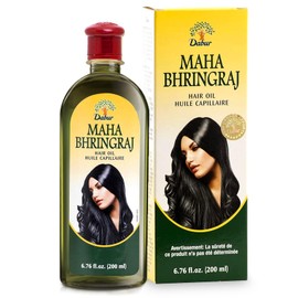 Dabur Maha Bhringraj Herbal Ayurvedic Hair Oil – Infused with Bhringraj Oil for Scalp Nourishment, Soft and Manageable Strands – Oils for Hair and Scalp Massage – 200ML (6.76 fl oz)