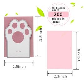 LuckyOpt 200Pcs Blotting Paper for Oily Skin Care, Linen Fibers Oil Blotting Sheet, Oil Control Blotting Sheets for Face, Makeup Blotting Paper Oil Absorption Paper for Sports and Makeup (200)