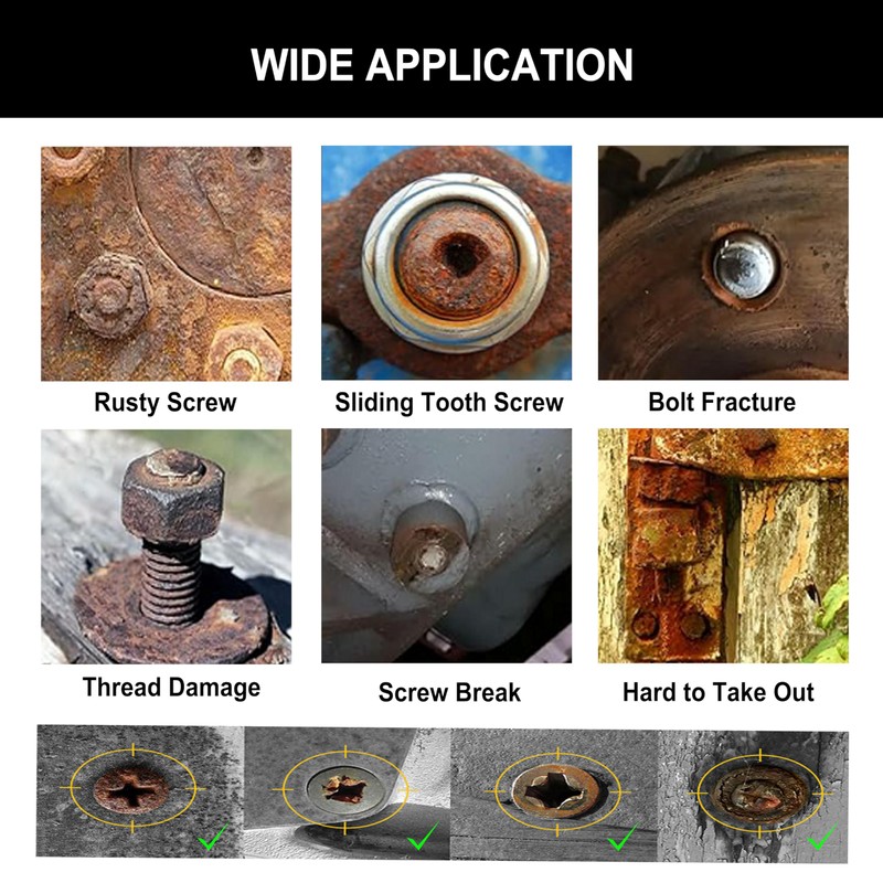 Greywolf 15 pcs Screw Extractor Set with 3/8 Inch Drive,