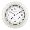 La Crosse Technology 433-29917-INT 21" Indoor/Outdoor Atomic Analog White-Washed Hammered