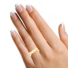 Round Shape White Natural Diamond Accent Ribbon Bow Ring In