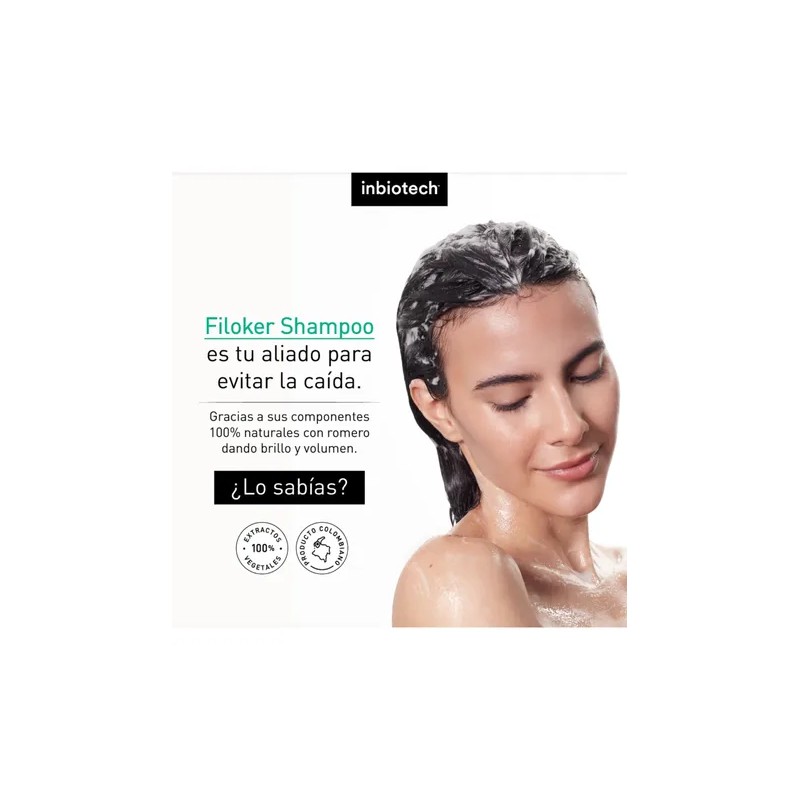 Inbiotech Filoker Shampoo 250ml Anticaída Protege Fortalece