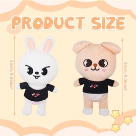 WFRPABY Stray-K Plush, Stray-K Plush Toy, Cartoon Plush Toy, 25 cm Cute SKZ Cuddly Toy, Cute Animal Plush Toy, for Children and Fans