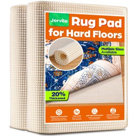 Jorvila Non-Slip Rug Pad 8x10 Feet, Rug Gripper for Hardwood Floors, Anti Skid Mat for Under Area Rugs, Keeps Rugs in Position and Safe, Thick Cushioned Carpet Pad for Floor Protection