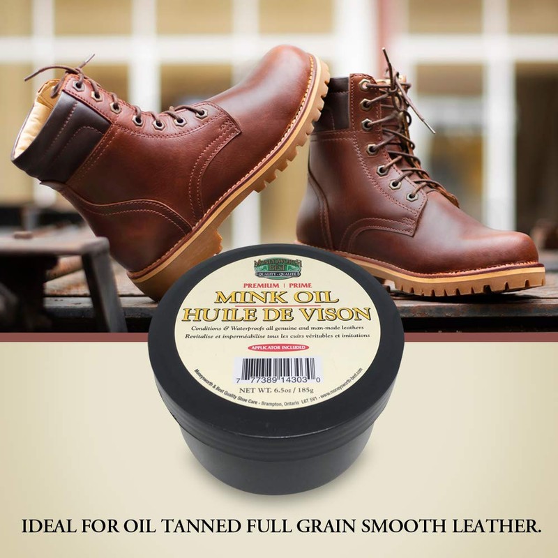 M&B Mink Oil-Tub, 6.5oz/185g, Waterproof & Conditioner