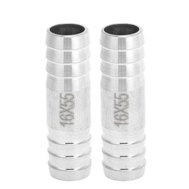 HOPESPANNER Hose Barb Fittings for Air Water Oil Gas Fuel 5/8" Barb OD Hose Barb Tubing Connector 304 Stainless Steel 2 Pcs
