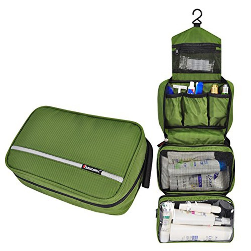 Relavel Cosmetic Pouch Toiletry Bags Travel Business Handbag Waterproof Compact